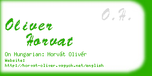 oliver horvat business card