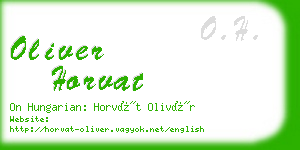 oliver horvat business card